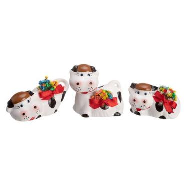 Imagem de Trio Vaquinha Pequena Decoração Roça Fazenda Rústica - Maryland Decor,