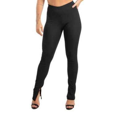 Imagem de Calça Legging Diluxo Cintura Alta Ribana, GG, Preto
