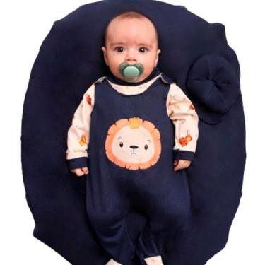 Imagem de Saída De Maternidade Bebe Menino Com Bordado De Leão 4 Peças - Pandora