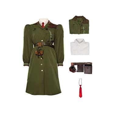 Imagem de Fantasia feminina Miss Headmaster para adultos, roupas de cosplay escolar, sobretudo verde, ternos de Halloween, Trunchbull, GG