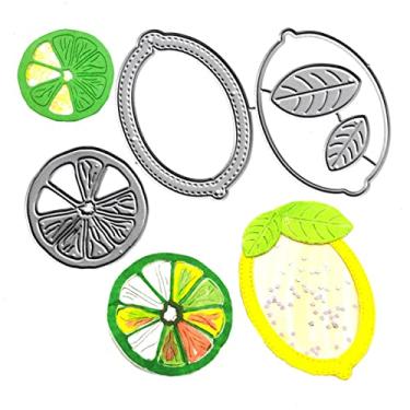 Imagem de Matrizes de corte de limão, folhas de limão, laranja, cartão de agitação de cartão, molde de estênceis de metal em relevo, molde para cartões, álbuns de recortes e decoração de cartões de papel DIY