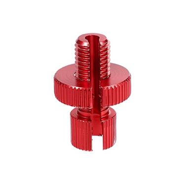 Imagem de X AUTOHAUX 1 peça M10 Parafuso de ajuste de cabo de embreagem de freio com fenda para motocicleta, bicicleta, scooter, liga de alumínio, vermelho
