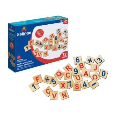 Imagem de Jogo Brincando com Letras e Números 72 Peças Xalingo - 50576