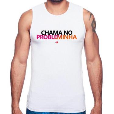 Imagem de Regata Chama no Probleminha - Foca na Moda, Branco, M