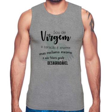 Imagem de Regata Sou de Virgem - Foca na Moda, Cinza, GGG
