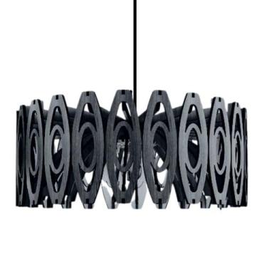 Imagem de Luminária Teto tipo Pendente TOPÁZIO MDF - Completa 02 bolas - CORALIS