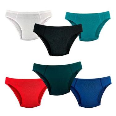 Imagem de Kit 6 Cuecas Menino Infantil Slip Microfibra Variadas Elástico Embutid