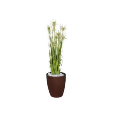 Imagem de Planta Árvore Artificial Grass Com Flor 90 cm Kit + Vaso S. Marrom 30 