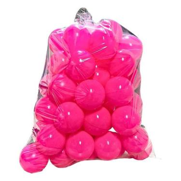 Imagem de 50 Bolinha De Piscina Rosa Cor Unica Infantil Não Amassam - RRL
