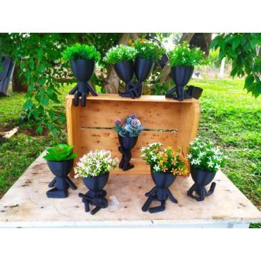 Imagem de Kit Para 9 Suculentas Vasos Decorativos Robert Plant Bob - Marxgreg3d,