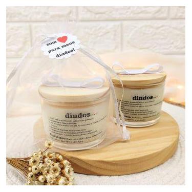 Imagem de lembrancinha de batizado para padrinhos simples VELA AROM SO - Bia art