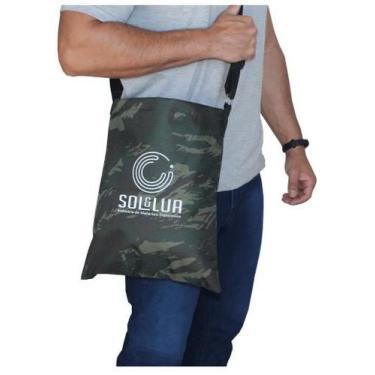 Imagem de Bornal Bolsa Camuflada P/ Levar Copo Térmico Celular Praia - Sol e Lua