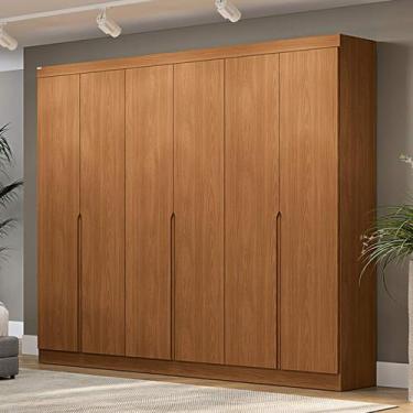 Imagem de Roupeiro 6 portas 4 gavetas R582 Linha Dormitórios Kappesberg, Canela