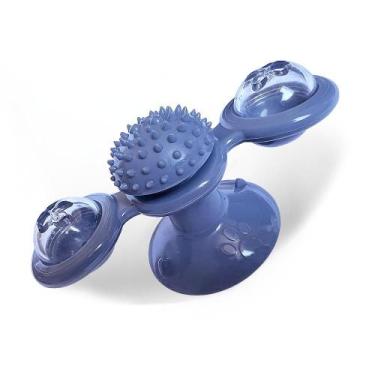 Imagem de Brinquedo para Gatos Porta Catnip Giratório Coçador Azul - Oikos