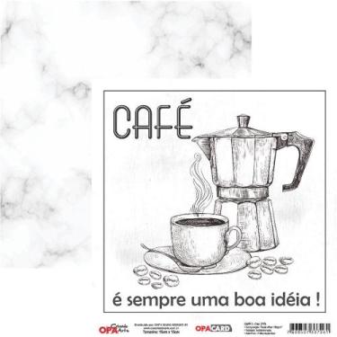 Imagem de Papel para Scrapbook OPACARD 15 x 15 cm - Café 2 - 2778 - Opa Criando 