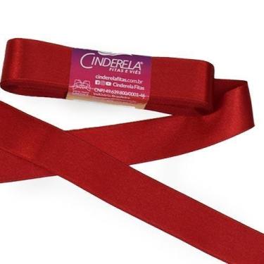 Imagem de Fita de Cetim nº 05 22mm com 10 Metros - Cinderela, 08 - VERMELHO