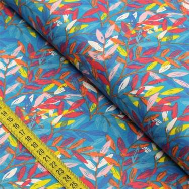 Imagem de Tecido Estampado para Patchwork - Renata Blanco : Folhagem Coloridas (