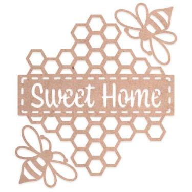 Imagem de Aplique em Papel Cardboard Favo Sweet Mel Cbl-006 7,5x8,5cm Litoarte