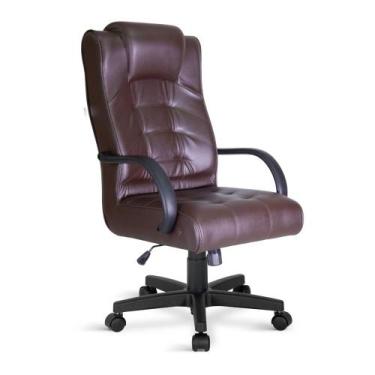 Imagem de Cadeira Presidente Serrato Giratória Relax C/br Marrom - Flex cadeiras