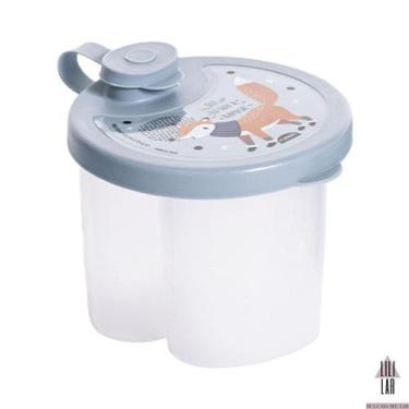 Imagem de Dosador Porta Leite em Pó Formula Bebê 3 Divisórias com Tampa - PLASUT