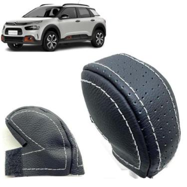 Imagem de Capa Couro Manopla Câmbio Automático Citroen C4 2021 À 2024 - Tunning 