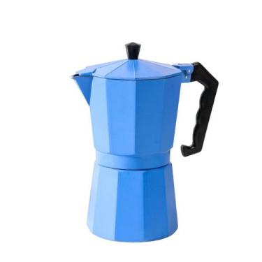 Imagem de Cafeteira Italiana Moka em Alumínio 6 Xícaras 300ml - Wari, Azul