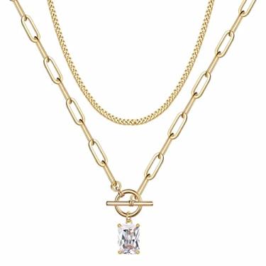 Imagem de Colares femininos em camadas de ouro, banhado a ouro 14K, vintage, olho turco, rainha Elizabeth, abelha sol e lua, medalhão retrô, gargantilha com elos de corrente, colares de ouro em camadas para