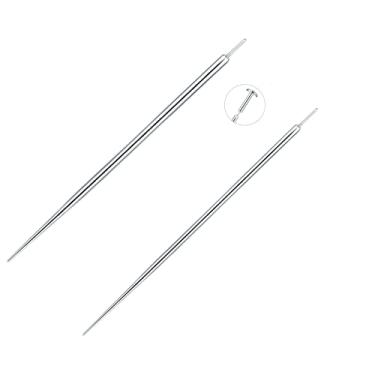 Imagem de Aumeo G23 Titânio Threadless Piercing Taper 14G 16G 18G Piercing Pin Cone para Nariz Lábio Monroe Ear Tragus Helix Push In Body Piercing Kit de Alongamento Ferramenta Assistente, Titânio, Titânio
