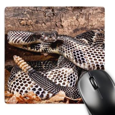 Imagem de Mouse pad 3D Rose "Black Phase Timber Cascavel Native to Ne UsNa02 Dno0965David Northcott" acabamento fosco - 20,32 x 20,32 cm - mp_140248_1