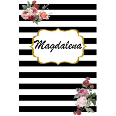 Imagem de Magdalena: Classic Floral Personalized Notebook/Journal/ Log Book/ Planner With Name, 110 pages of your selected paper, planner. Size: 6” x 9”