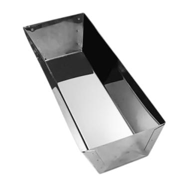 Imagem de Generic Bandeja de lama de aço inoxidável, balde, placa de lama, à prova de vazamentos, ergonômica, resistente, multifuncional, feita à mão, para drywall, à, 36x12x7.5cm