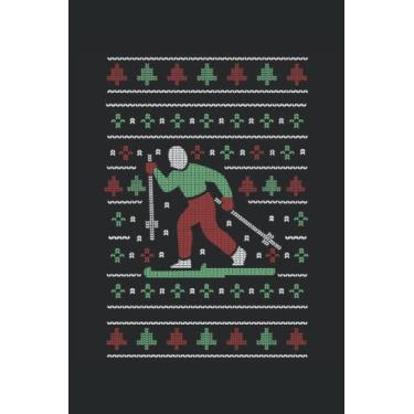 Imagem de Ugly Xmas - Quaderno di Natale per sciatori: Quaderno DIN A5 (6x9) per maestri di sci e principianti con 120 pagine a righe e giorni della settimana per la funzione diario