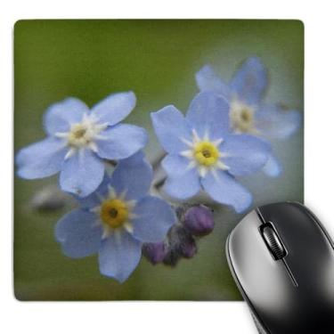 Imagem de 3dRose LLC Mouse pad com estampa "Forget Me Not Alzheimer's Disease, Grandparents Day, Love, Myositis Pattern (mp_46817_1)