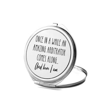 Imagem de SpreadPassion Espelho compacto para árbitro, presente de árbitro, uma vez em quando, um espelho fotográfico árbitro, espelho de maquiagem de viagem, espelho pequeno de mão, espelho de bolso portátil,