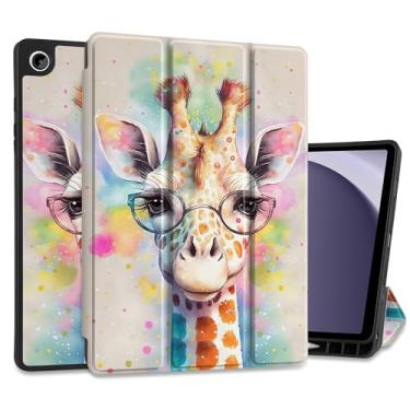 Imagem de MEEgoodo Capa para Samsung Galaxy Tab A9 Plus de 11 polegadas 2024 2023 com suporte para caneta S, capas para tablet inteligente A9+ com suporte de três dobras de couro + capa traseira de TPU macio +