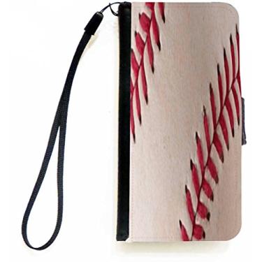 Imagem de Rikki Knight Capa carteira flip de beisebol para iPhone com aba magnética para Apple iPhone 5c