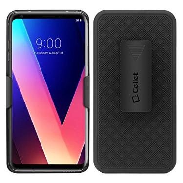 Imagem de Capa para LG V30, Capa Cellet Combo Super Protetora com Suporte Coldre, Clipe Giratório para Cinto (com Acabamento de Borracha Aderente) para LG V30