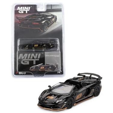 Imagem de Diecast Model Car Compatible with Mini GT 1:64 Lamborghini Aventador SVJ 63 Roadster Nero Aldebaran Limited Edition MGT00803