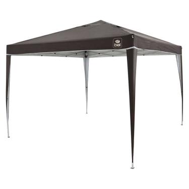 Imagem de Tenda Gazebo BEL Dobrável 3m x 3m Poliéster Marrom 331300
