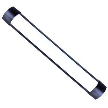 Imagem de Luminaria tubular led preta 18w 60cm 6500k branco frio sobrepor biv em