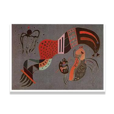 Imagem de Tela abstrata temperada Elan, Wassily Kandinsky, pintura de parede, impressão em tela, pôsteres famosos e impressões para decoração de sala de estar, pronto para pendurar 50 x 70 cm (20 x 28 pol)