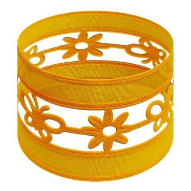 Imagem de 10m Fita Feminina Voil Flores Vazada Aramada 4cm x 10m - Fitas Regina 