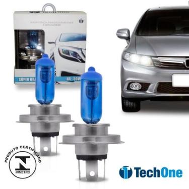 Imagem de Lâmpada Super Branca H1 H3 H4 H7 H8 H9 H11 H16 55w - TECH ONE
