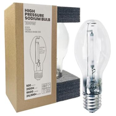 Imagem de GRUOTVSZAK Hps E39 Mogul Base 100 Watt Lu100 Lâmpada 2100K 9600Lm Código Ansi S54 Ed23 Lâmpada Transparente Sódio De Alta Pressão