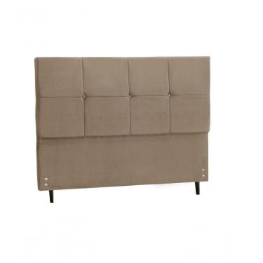 Imagem de Cabeceira New Civic Estofada Com Botão De Strass Para Cama Box Casal King Size 195cm New Foam