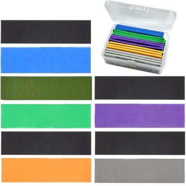 Imagem de JONMON Bastões de esponja de lixar, 5 tipos de almofada de lixa seca e úmida, gramatura 800 a 2000, média, fina, lavável e reutilizável, conjunto de kit sortido de bloco de esponja para modelos,