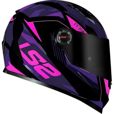Imagem de Capacete Ls2 Ff358 Tank Cam Purple - Preto Com Roxo - 62/XL