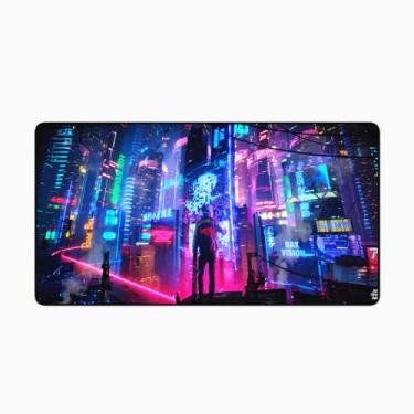 Imagem de Mouse Pad Gamer Profissional Grande Confortavél Anti Derrapante 90x40 - Night City