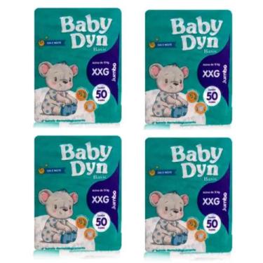 Imagem de Fralda Descartável Infantil Diurna Noturna Baby Dyn XXG - 4 Pacotes