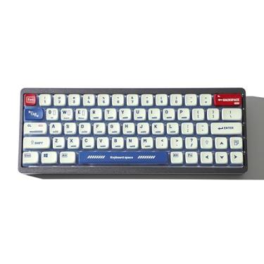 Imagem de XDK Teclado mecânico 116 CustomPBT Keycaps, brilho através do pudim teclas translúcidas, teclas brancas perfil ASA